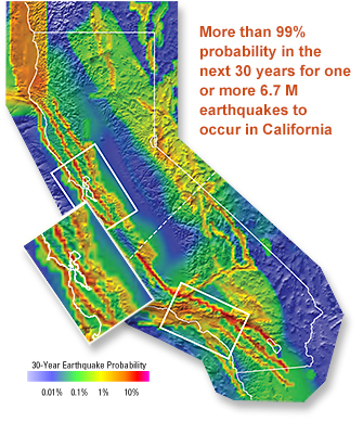 How many earthquakes does San Francisco have a year?
