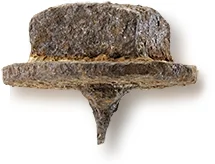 Photo of rusty foundation bolt showing deterioration.