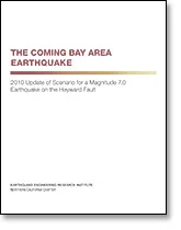 Publication cover: The Coming Bay Area Earthquake. 2010 Update of Scenario for a Magnitude 7.0 Earthquake on the Hayward Fault.