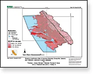 Ground-shaking Amplification map for Alameda, Berkeley, Emeryville, Oakland and Piedmont.